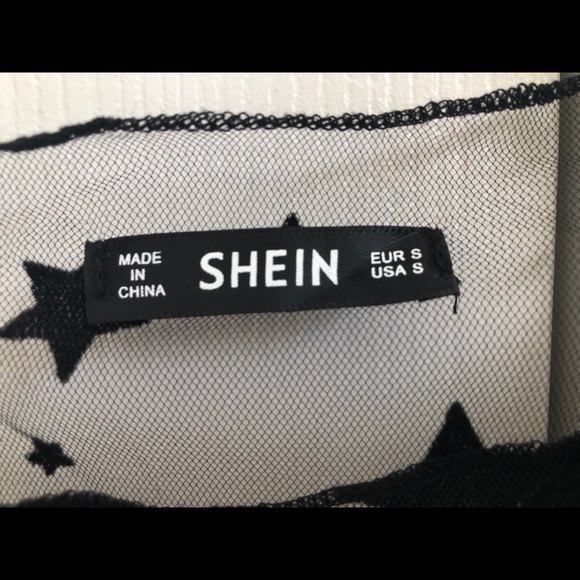 Cropped sheer shirt with stars - Picture 2 of 2